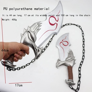 Lames du <span class=keywords><strong>Chaos</strong></span> God <span class=keywords><strong>of</strong></span> War en mousse PU, accessoire de cosplay, modèle d'arme sécurisé avec chaînes, unisexe, à partir de 5 ans - Product Image 3