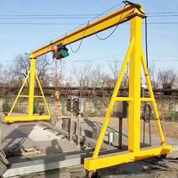 Henan Yuntian Grue portique pliable et portable de 1 à 5 tonnes avec treuil électrique réglable en hauteur, certifiée ISO14001, pour le levage de bateaux et de matériel en port de pêche 2