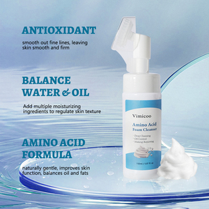 Mousse Nettoyante OEM ODM avec Brosse Intégrée, Acides Aminés et Glycérine, Nettoyage en Profondeur, Hydratant, Soin Peaux Grasses, <span class=keywords><strong>Nettoyant</strong></span> <span class=keywords><strong>Visage</strong></span> Moussant de Haute Qualité - Product Image 1