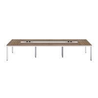 Ensemble table et chaises de conférence modulaires en bois avec assemblage de bricolage au design moderne-Mobilier de bureau commercial