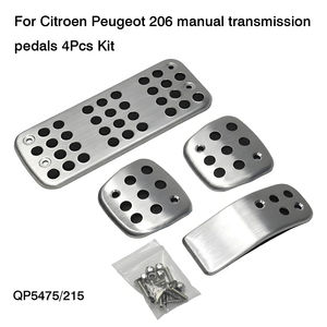 Pedales de Transmisión Manual para <span class=keywords><strong>PEUGEOT</strong></span> <span class=keywords><strong>206</strong></span>, Kit de 4 Piezas, <span class=keywords><strong>Accesorios</strong></span> para Citroen, Pedal de Freno de Gas, Reposapiés, Pedal Modificado - Product Image 4