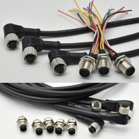 Câble connecteur M12 17 broches surmoulé blindé IP67/IP68 pour systèmes de contrôle industriels multi-signaux