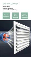 Grille de ventilation carrée en aluminium à fermeture automatique par gravité pour système de climatisation CVC