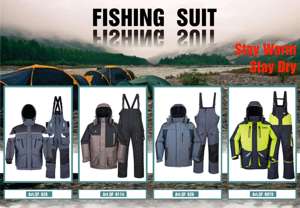 Chaqueta y Baberos de pesca impermeables de invierno para hombre OEM, ropa de pesca, ropa de <span class=keywords><strong>vela</strong></span>, traje de pesca resistente al viento, logotipo personalizado - Product Image 6