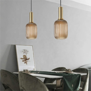 Factory Nordic Style Amber Glass Lampshade Ceiling Pendant <strong>Light</strong> <strong>Shade</strong> for <strong>Industrial</strong> Living Room Bar - Product Image 3
