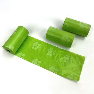 Bolsas para excremento de perro con diseño de huella, biodegradables, ecológicas, con control de olor moderado para la eliminación de desechos de mascotas. - Product Image 4