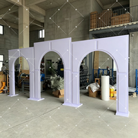 Papan Latar Belakang Pernikahan 3D Persegi PVC Muwei White, Panel Bunga untuk Pameran Acara Pesta - Ukuran Dapat Disesuaikan