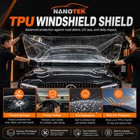 Película Protectora de Parabrisas de TPU Nano Cerámica NANOTEK, Rechazo de Calor IR del 99%, Película de Tinte Transparente para Vidrios Delanteros de Automóviles, Venta al por Mayor