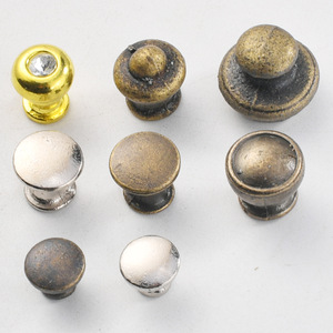 Antique Style Round Zinc Alloy Drawer Pull Knob European <b>Wardrobe</b> Handle Durable <b>Single</b> Hole Furniture Decor - Product Image 1