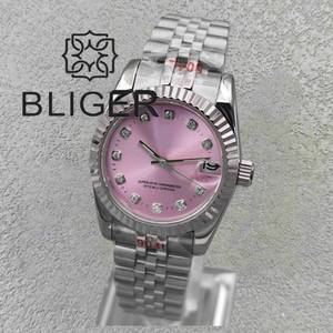 Reloj Mecánico para Dama Bliger con Logotipo Personalizable, Movimiento NH15, Reloj de Lujo para Dama, Resistente al Agua 10 <span class=keywords><strong>Bar</strong></span>, Caja de Acero Inoxidable de 31 mm - Product Image 5