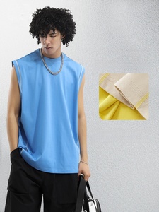 <span class=keywords><strong>Débardeur</strong></span> de sport en coton 260G à séchage rapide et sensation de fraîcheur, sans manches, bicolore, double face, antibactérien 7A - Product Image 4