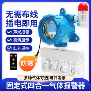 Alarma fija contra fugas de gas Lpg con luz de alarma, operación con control remoto, material de acero inoxidable para hoteles y restaurantes - Product Image 3