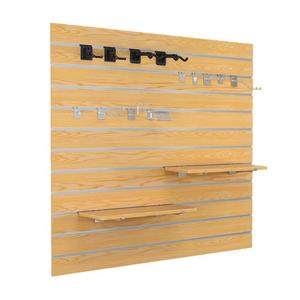 Factory Direct 15-18mm Slatwall <span class=keywords><strong>Display</strong></span> Rack Mdf dekorative Slatwall Panels - Product Image 4