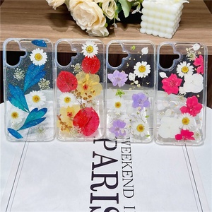 เคสโทรศัพท์มือถือลายดอกไม้ป่าแห้งอัดจริงสำหรับฤดูร้อน สำหรับ iPhone 12 11 13 14 15 16 Pro Max - Product Image 2