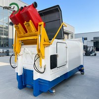 Station de compactage de déchets municipaux RNKJ avec dispositif de levage de bacs intégré 20MPa, compacteur de déchets de surface fiable