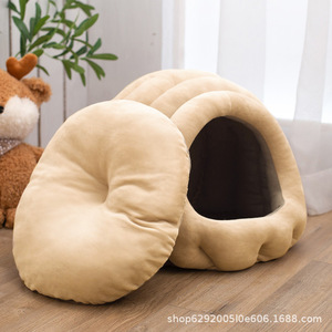 Caterpillar cat <b>bed</b>, all-season, fully enclosed design, house-shaped pet <b>bed</b>, chew-resistant, thickened and warm. - Product Image 3