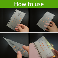 Pochettes transparentes givrées pour classeur à anneaux A5 A6 A7, enveloppes à monnaie à ouverture latérale en PP, pour budget et carnet de planification