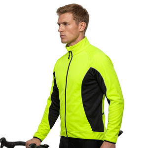 Customized Logo Sublimated <b>Long</b> <b>Sleeve</b> Front Zipper Windproof Eco-Friendly 100% Polyester <b>Cycling</b> Tops Needle Detection OEM - Product Image 5