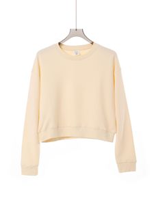 Nuova <span class=keywords><strong>Felpa</strong></span> Invernale da Donna 330G in <span class=keywords><strong>Pile</strong></span> Pesante con Collo Rotondo Personalizzabile, Tinta Unita, Design Trendy Harsu Line, Top Casual - Product Image 5