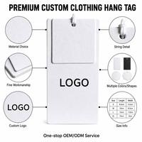 Étiquette de vêtement personnalisée de luxe avec logo imprimé sur mesure, de haute qualité, au meilleur prix, en papier, avec cordon