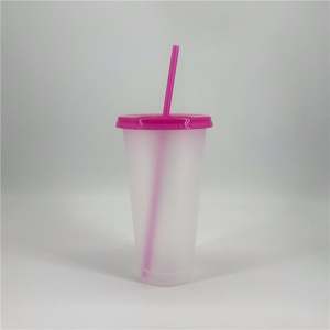 Gobelet unisexe de 16 oz avec paille, à changement de couleur réactif, anti-fuite, pour les fêtes - Product Image 6