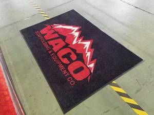 Tapis d'entrée de luxe en nylon avec logo personnalisé imprimé, avec support antidérapant en caoutchouc nitrile, lavable en machine - Product Image 2
