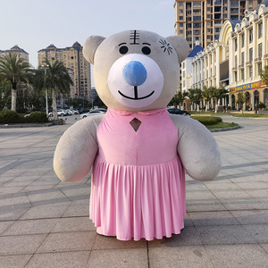 <span class=keywords><strong>Disfraz</strong></span> Inflable de Oso Teddy para Parejas, Traje de Oso Gigante de Dibujos Animados para Desfiles y Eventos - Product Image 2