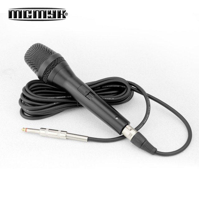 Professional Home KTV Wired Dynamic Cardioid Microphone Noise Cancelling Lightweight Design XLR Connector Metal Build for