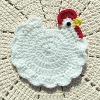 Sous-verre en laine crocheté à la main, motif poulet tricoté, design de dessin animé, style créatif, tissu poussin tissé à la main