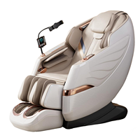 Fauteuil de massage électrique intelligent multifonction 4D à commande vocale Bluetooth pour usage domestique, avec fonction de massage complet du corps et interface en anglais