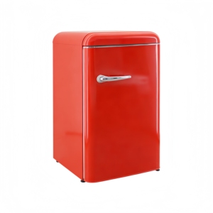 Réfrigérateur compact vintage 90L en acier inoxydable, économe en énergie, faible niveau sonore, porte simple, prix direct usine pour la maison et l'hôtel - Product Image 1