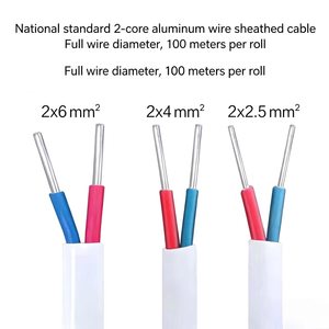 Cavo Piatto BLVVB con Anima <span class=keywords><strong>in</strong></span> Alluminio 2*2.5/4 mm² a Doppio Isolamento per Cablaggio Interno <span class=keywords><strong>in</strong></span> Impianti Domestici - Product Image 4
