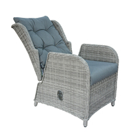 Ensemble de table à manger d'extérieur de style moderne Offre Spéciale fauteuil inclinable en rotin PE à cadre en aluminium pour le jardin et les hôtels