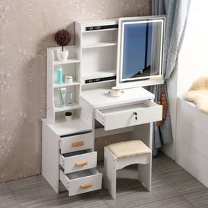 Mesa de tocador de lujo con taburete, estilo moderno, para dormitorio, venta al por mayor de fábrica china - Product Image 2