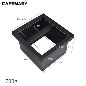 Boîte à déchets de café rectangulaire en acier inoxydable CAFEMASY pour cafétéria - Product Image 2