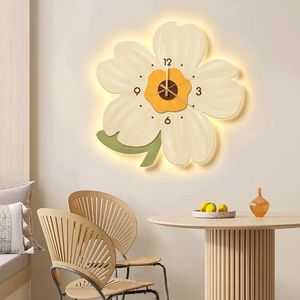 Moderno <span class=keywords><strong>orologio</strong></span> in porcellana di cristallo semplice <span class=keywords><strong>forma</strong></span> creativa a <span class=keywords><strong>forma</strong></span> di petalo con ago muto Display decorazione Premium per il ristorante - Product Image 4