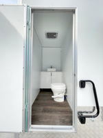 Suihe Toilette portable mobile avec remorque Toilette mobile Remorque Portable Salle de douche et toilettes