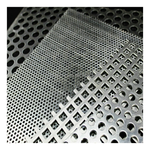 穴あき穴あき金属板ステンレス鋼亜鉛メッキ仕上げ溶接加工穴あきメッシュスクリーン - Product Image 1