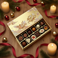 Boîte cadeau de luxe personnalisée en gros pour chocolats, avec ruban et logo imprimé, emballage rigide pour chocolats, idéale pour les cadeaux de mariage et de fête