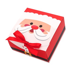 12PCS Kotak Hadiah Kue Natal 4 Desain Natal Berbeda untuk Kotak Permen Liburan dengan Pita untuk Suvenir Pesta Natal - Product Image 6