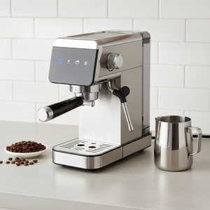 Cafetera Espresso Táctil para el Hogar, de Acero Inoxidable, Semiautomática, Estilo <span class=keywords><strong>Italiano</strong></span>, para Casa y Oficina - Product Image 1