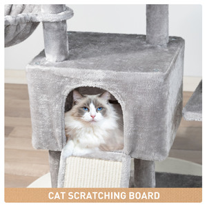 Modern <b>Large</b> 4-Level <b>Cat</b> Tree with Plush Climbing Frame Nest <b>Scratching</b> <b>Post</b> Multi-Level Design <b>for</b> Indoor <b>Cats</b> - Product Image 2