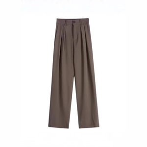 Pantalons larges élégants pour femmes, style ou logo personnalisé, ODM, taille haute, coupe droite, décontractés, pour costume, printemps automne - Product Image 3