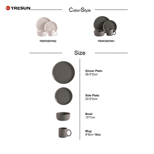 TRESUN Vente en gros de services de table en porcelaine de qualité supérieure personnalisés pour hôtels, restaurants, mariages - Résistants au lave-vaisselle et au four - Product Image 5