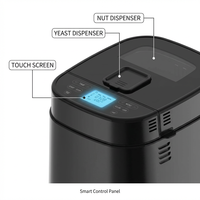 Máquina para Hacer Pan Eléctrica con Báscula Integrada, Control Preciso de Cantidad de Azúcar y Harina, Precisión de 2g, Dispensador Doble, para Pan Integral, Uso Doméstico