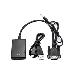 Высококачественный мини VGA в HD DC Micro USB кабель конвертер адаптер цветной дисплей заводская цена 3,5 мм выходной проектор аудио использование