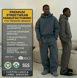 Fabricants de sweats à capuche épais personnalisés avec logo brodé, sweats à capuche oversize en molleton de coton pour hommes, style streetwear - Product Image 1