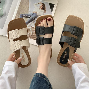 รองเท้าแตะสำหรับคนขี้เกียจสำหรับใส่กลางแจ้ง รองเท้าผู้หญิงสำหรับฤดูร้อนที่มีสไตล์พร้อมเทรนด์แฟชั่นที่ทันสมัย ใส่ได้หลากหลายและมีคุณสมบัติกันลื่น - Product Image 4