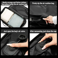Sacs sous vide pour voyage avec pompe intégrée, 180 °   Sacs de compression réutilisables à fermeture éclair pour sac à dos, valise