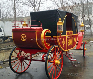 Elegante paseo en carruaje tirado por caballos elegante vagón de caballos estilo americano vintage limusina carruaje de caballos - Product Image 2